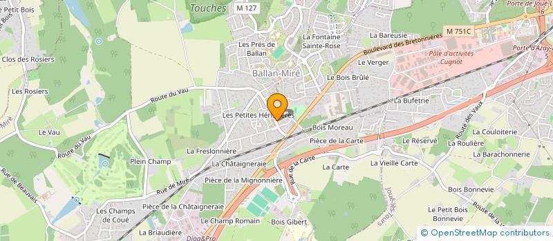 localisation de l'entreprise MADAME EVA IDOUX  BALLAN-MIRE