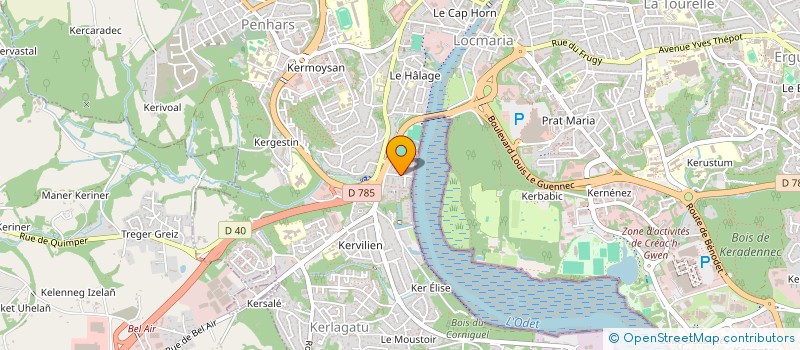 localisation de l'entreprise MADAME EVA KERNINON à QUIMPER