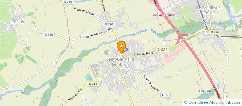 localisation de l'entreprise MADAME EVA LAROYE à SAINT-GERMAIN-LEMBRON