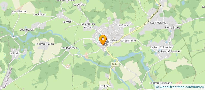 localisation de l'entreprise MADAME EVA LEFEBVRE à SAINT-JUST-LE-MARTEL