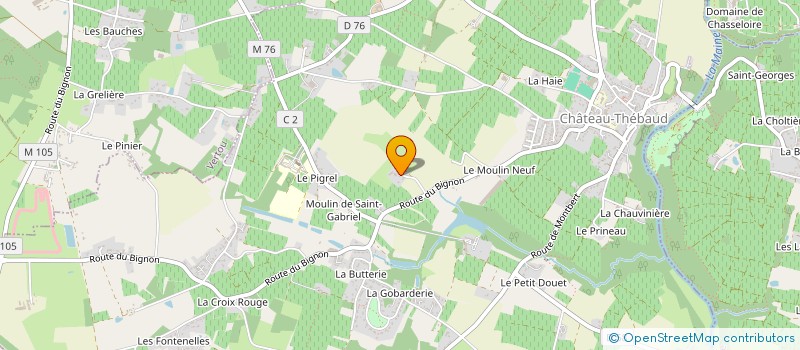localisation de l'entreprise MADAME EVA MARTIN à CHATEAU-THEBAUD