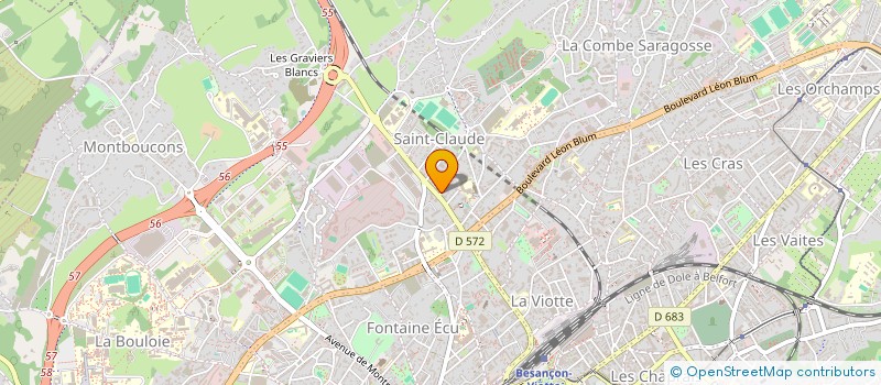 localisation de l'entreprise MADAME EVA MARTY à BESANCON