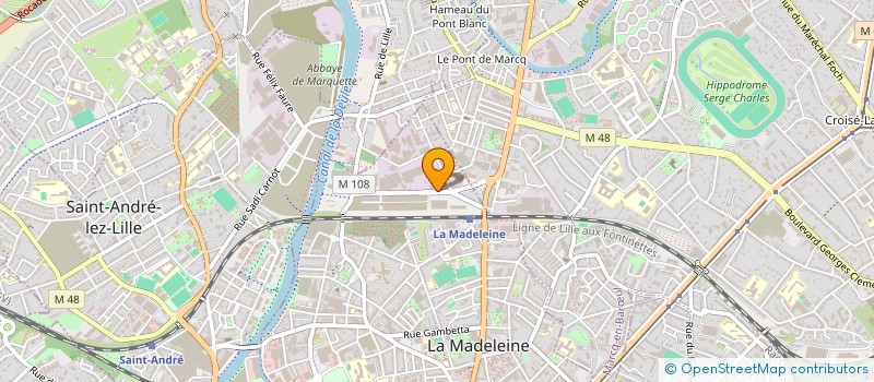 localisation de l'entreprise MADAME EVA MOREAU à LA MADELEINE