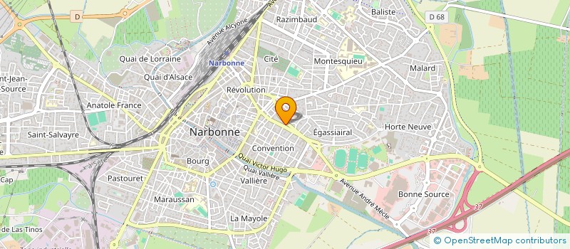 localisation de l'entreprise MADAME EVA NONDEDEO  NARBONNE