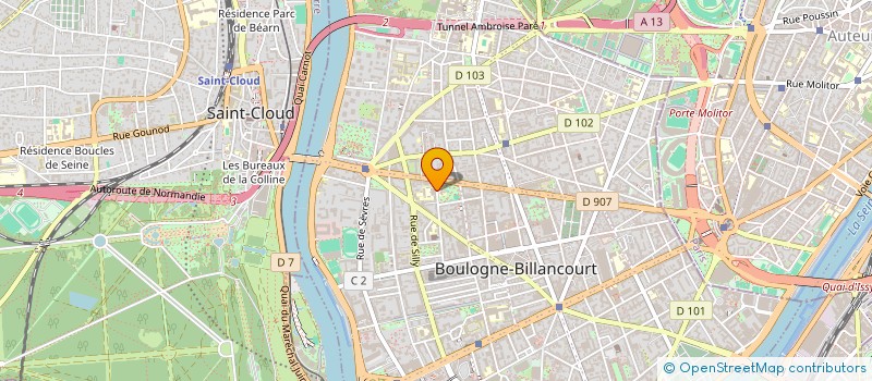 localisation de l'entreprise MADAME EVA OUNADJELA à BOULOGNE-BILLANCOURT