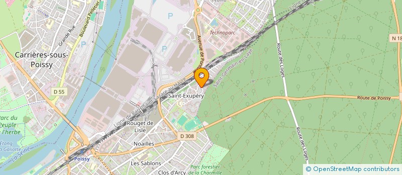 localisation de l'entreprise MADAME EVA PARRUITTE  POISSY