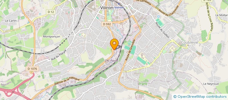 localisation de l'entreprise MADAME EVA PEETERS  VOIRON