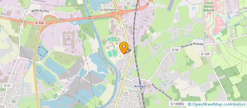 localisation de l'entreprise MADAME EVA PORTEBOEUF  ARNAGE