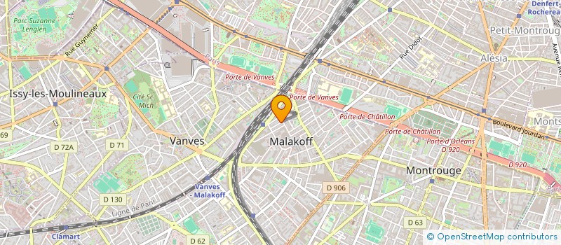 localisation de l'entreprise MADAME EVA RAJZMAN  MALAKOFF