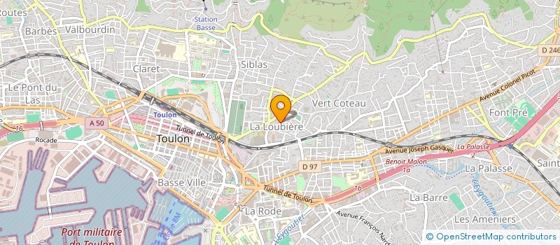 localisation de l'entreprise MADAME EVA ROULAND  TOULON