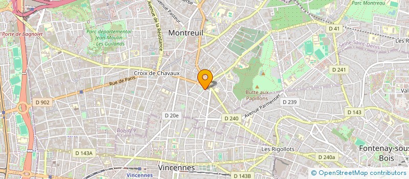 localisation de l'entreprise MADAME EVA RUAUT à MONTREUIL
