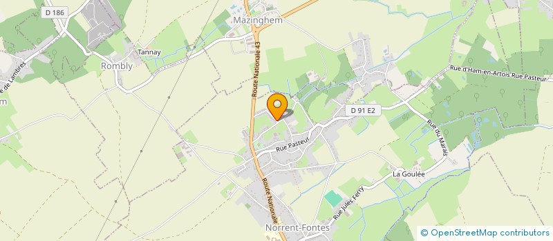 localisation de l'entreprise MADAME EVA SALINGUE  NORRENT-FONTES