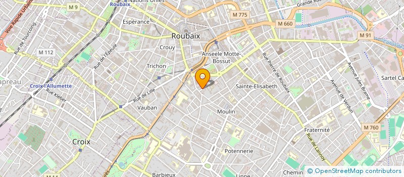 localisation de l'entreprise MADAME EVA TISSOT  ROUBAIX