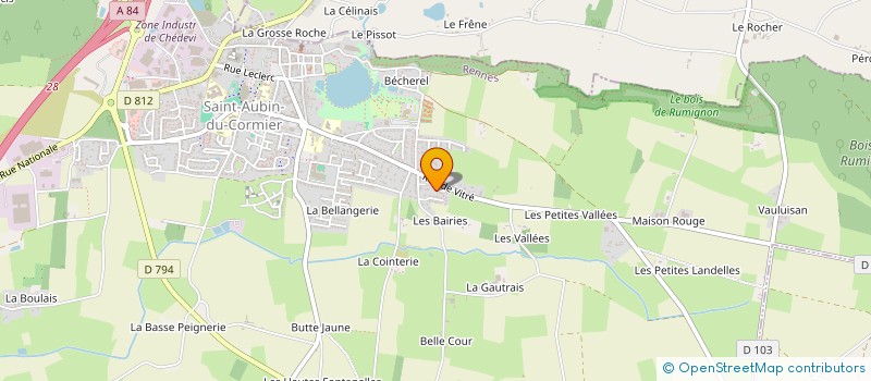 localisation de l'entreprise MADAME EVA VASSAL  SAINT-AUBIN-DU-CORMIER