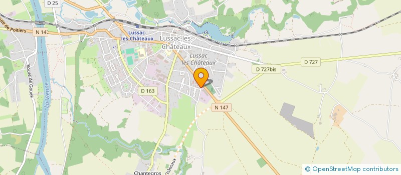 localisation de l'entreprise MADAME EVANGELINE BRUN  LUSSAC-LES-CHATEAUX