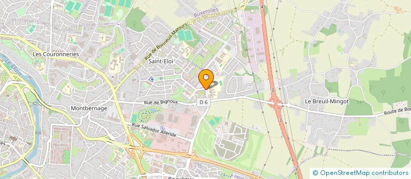 localisation de l'entreprise MADAME EVE BAUDOUIN à POITIERS
