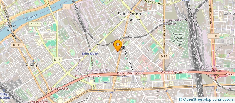 localisation de l'entreprise MADAME EVE BEAUVALLET  SAINT-OUEN-SUR-SEINE