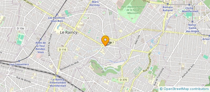 localisation de l'entreprise MADAME EVE BITTON à LE RAINCY