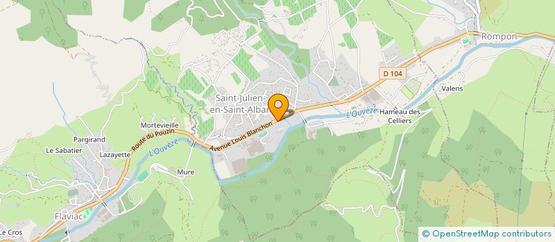 localisation de l'entreprise MADAME EVE CROUZET à SAINT-JULIEN-EN-SAINT-ALBAN