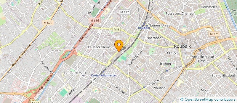 localisation de l'entreprise MADAME EVE DELOFFRE  ROUBAIX