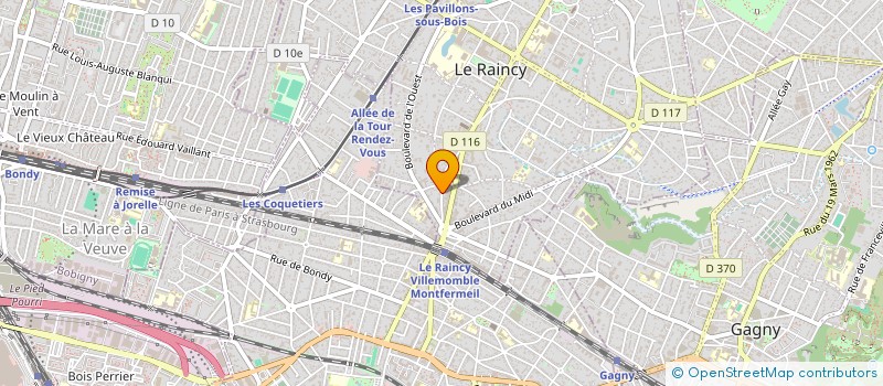 localisation de l'entreprise MADAME EVE DENAT à LE RAINCY