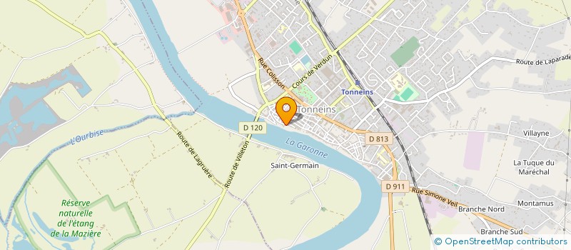 localisation de l'entreprise MADAME EVE-GABRIELLE MARIE ROSSET  TONNEINS