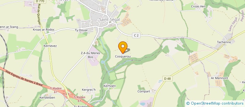 localisation de l'entreprise MADAME EVE HELLEQUIN à SAINT-SEGAL