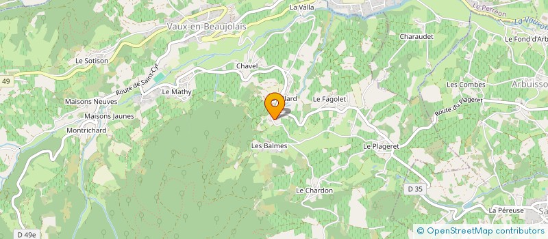 localisation de l'entreprise MADAME EVE-MARIE PONS  VAUX-EN-BEAUJOLAIS