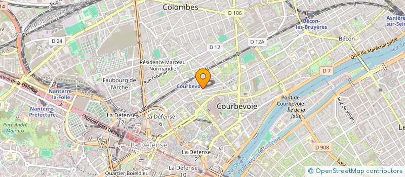 localisation de l'entreprise MADAME EVE MENARD à COURBEVOIE