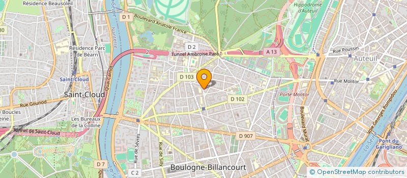 localisation de l'entreprise MADAME EVE OUDENOT  BOULOGNE-BILLANCOURT