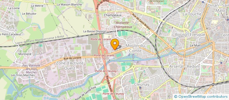 localisation de l'entreprise MADAME EVE PARENTHOUX  RENNES