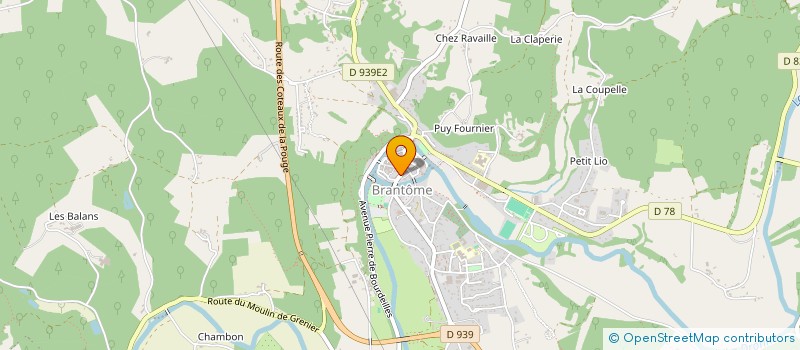 localisation de l'entreprise MADAME EVE PEYRE  BRANTOME EN PERIGORD