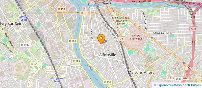 localisation de l'entreprise MADAME EVE SORIN  ALFORTVILLE