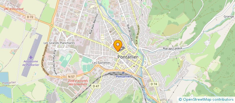 localisation de l'entreprise MADAME EVELINE BECHET  PONTARLIER