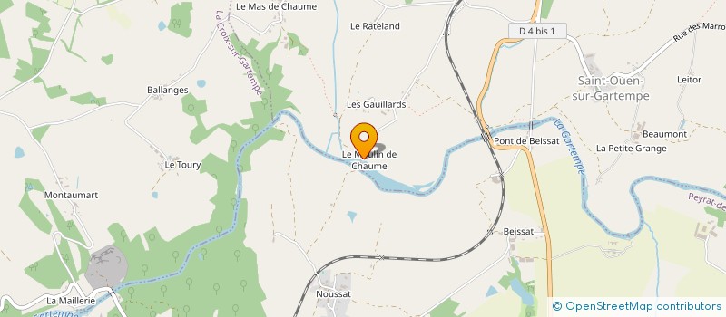 localisation de l'entreprise MADAME EVELINE DAUGE  SAINT-OUEN-SUR-GARTEMPE