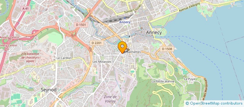 localisation de l'entreprise MADAME EVELINE FAUST à ANNECY