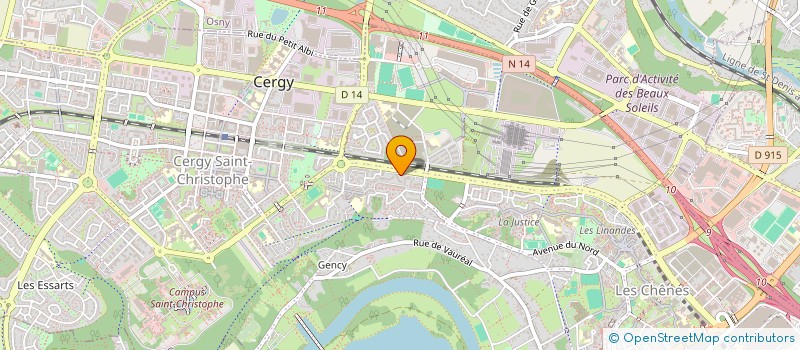 localisation de l'entreprise MADAME EVELINE NGUIMFACK  CERGY