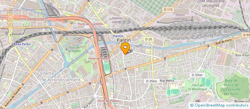 localisation de l'entreprise MADAME EVELYN YEBOAH  PANTIN