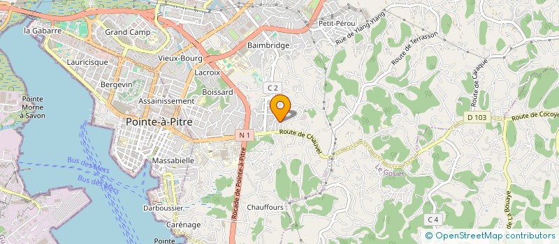 localisation de l'entreprise MADAME EVELYN ZAPATA ATACHO  LES ABYMES