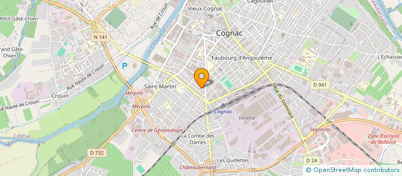 localisation de l'entreprise MADAME EVELYNE ABSOLU à COGNAC
