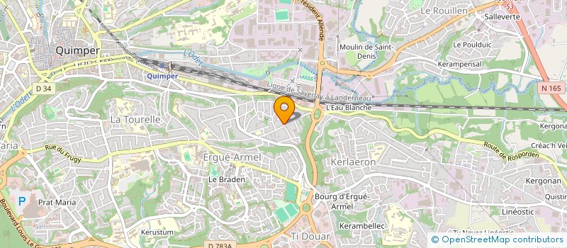 localisation de l'entreprise MADAME EVELYNE ASSENG  QUIMPER