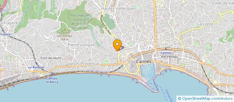 localisation de l'entreprise MADAME EVELYNE AUFORT à CANNES