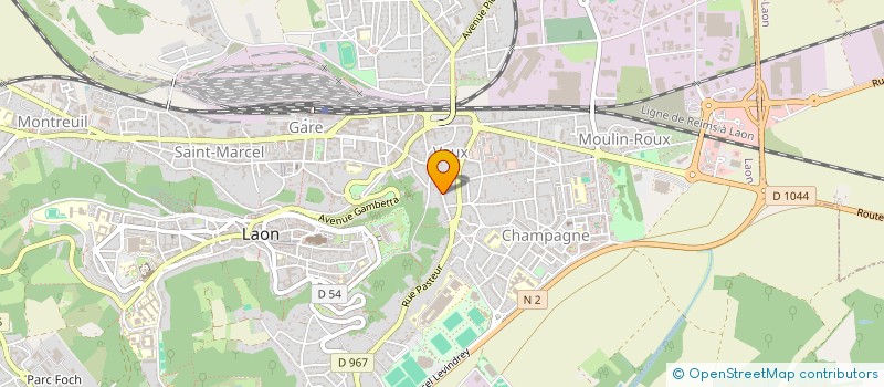localisation de l'entreprise MADAME EVELYNE BAUDRY à LAON