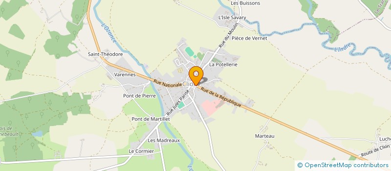 localisation de l'entreprise MADAME EVELYNE BERLOQUIN à CLION
