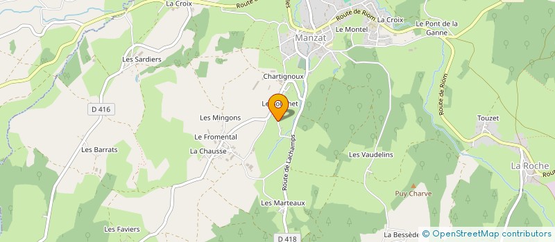 localisation de l'entreprise MADAME EVELYNE BOISSIER  MANZAT