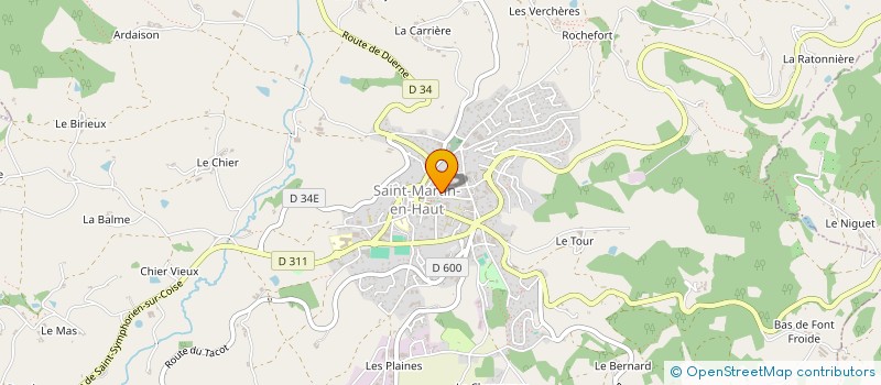 localisation de l'entreprise MADAME EVELYNE BONNIER  SAINT-MARTIN-EN-HAUT