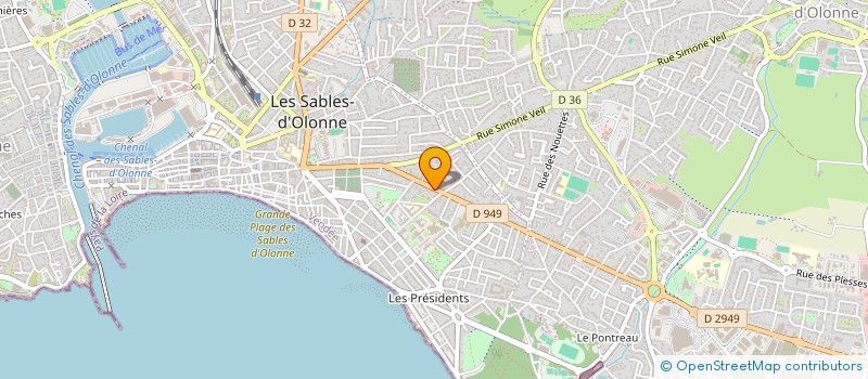localisation de l'entreprise MADAME EVELYNE BOUANCHEAU à LES SABLES D'OLONNE