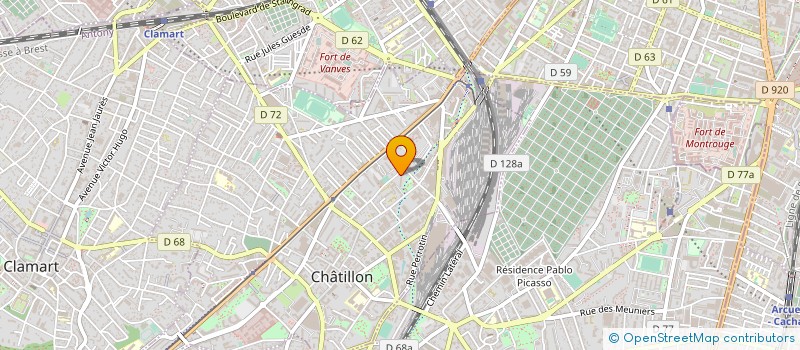 localisation de l'entreprise MADAME EVELYNE BRUNET  CHATILLON