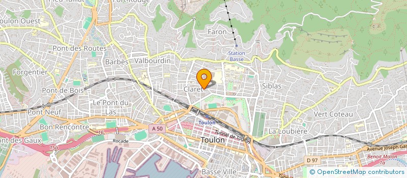 localisation de l'entreprise MADAME EVELYNE CARETTE  TOULON