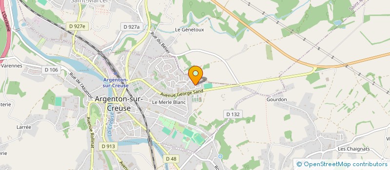 localisation de l'entreprise MADAME EVELYNE CARPENTIER à ARGENTON-SUR-CREUSE